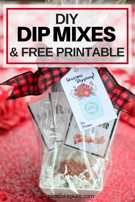 DIY Dip Mixes and Free Printable! - Pink Cake Plate Dry Herb Dip Mixes, Homemade Dry Dip Mixes, Diy Dip Mixes Recipes, Dry Dip Mix Recipes For Gifts, Dip Mix Recipes Dry For Gifts, Diy Dip Mixes, Dip Mix Recipes, Dip Mixes, Homemade Dry Mixes