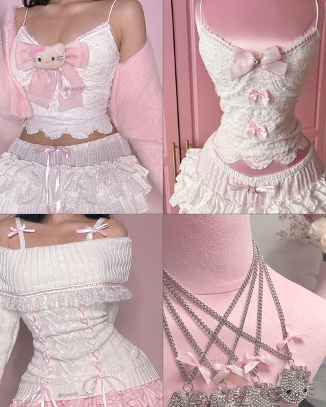 For the hello kitty gfs 💗🎀🫶🏻💝 a few sizes left! Might nor restock again Y2k Hello Kitty Outfits, Ouchhh Store, Outfit Ideas Pink, Pink Notes, Cute Pink Outfits, Kawaii Outfit Ideas, Pink Clothes, Hello Kitty Clothes, Pink Bows