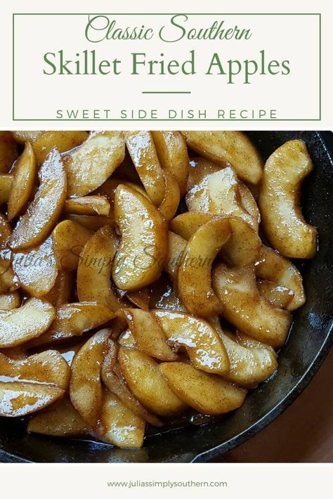 Skillet Fried Apples, Roasted Apples, Fried Apples, No Bake Treats, Fall Favorites, Southern Recipes, Pumpkin Recipes, Gluten Free Vegetarian, Side Dish Recipes