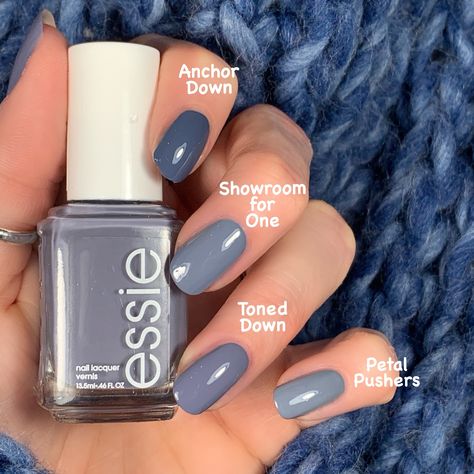 Essie Toned Down, Essie Fall 2023, Essie Swatches, Matted Nails, Smart Nails, Essie Nail Colors, Aqua Nails, Pretty Nail Colors, Asian Nails