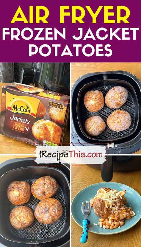 frozen jacket potato in air fryer Potato In Air Fryer, Potatoes In Air Fryer, Baked Potato Toppings, Potatoes Air Fryer, Wings Air Fryer, Air Fryer Recipes For Beginners, Jacket Potatoes, Air Fryer Wings, Air Fryer Potatoes