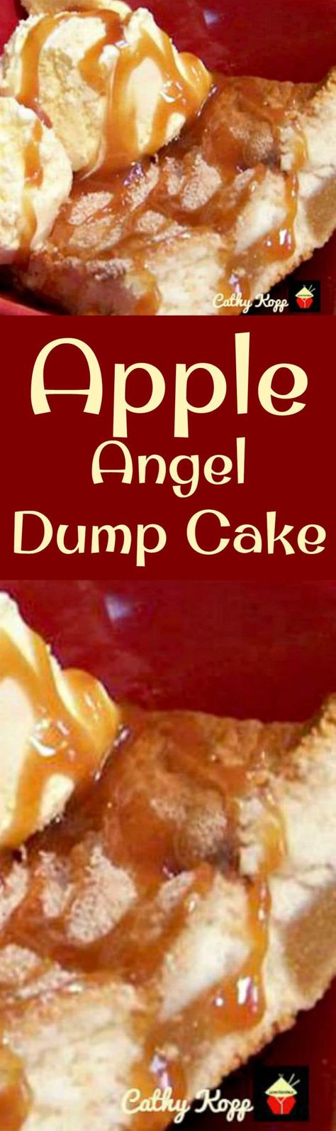 Easy Apple Angel Dump Cake, so delicious with a blob or two of ice cream! Oven or slow cooker, you choose! Apple Sweets, Crustless Pie, Slow Cooker Apple Butter, Apple Rings, Dump Cakes, Angel Food Cake Mix Recipes, Apple Dump Cakes, Slow Cooker Apples, Apple Dessert