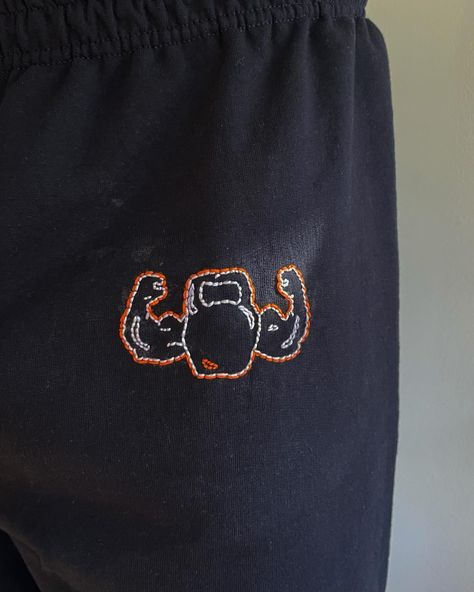 the muscle kettlebell!! such a success and my first time creating a graphic that i was able to stitch on the sweatpants. i usually think of an idea and execute without any pre plan so this was a new way to stitch! really happy with how this turned out! 💪🏻🏋️👟🤸🏼 #stitchiesbyalexandra #toronto #smallbusiness #embroidery #stitch #stitching #stitchersofinstagram #craft #pinterest #gym #gymmotivation #gymlife #sweatpants Embroidery Stitch, Kettlebell, Gym Motivation, Gym Life, First Time, Toronto, Stitching, Sweatpants, Gym