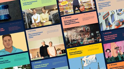 Jessica Shen - Mailchimp X Courier Courier Magazine, Mailchimp Design, Future Thinking, Motion Designer, Brand Pop, Editorial Articles, Media Landscape, Header Image, Social Stories