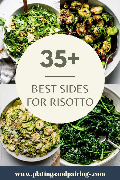 Risotto Pairings, What To Make With Risotto, Sides For Risotto, Risotto Side Dish Recipes, What To Pair With Risotto, What Goes With Risotto, What To Serve With Mushroom Risotto, Meals With Risotto, What To Serve With Risotto