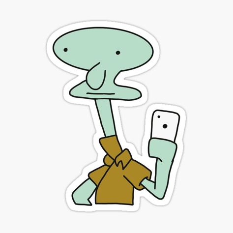 Squidward Tentacles taking a selfie in front of a mirror Spongebob And Squidward, Phone Cover Stickers, Watch Spongebob, Spongebob Pics, Squidward Tentacles, Mirror Stickers, Meme Stickers, Phone Stickers, New Sticker