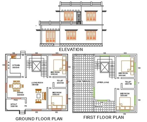 #cadbull #autocad #architecture #residential #residentialhousebuilding #housebuilding #spaceplanning #groundfloorplan #firstfloorplan #floorplandrawing #furniturelayout #layoutdesign #caddrawing #cadblocks #house #homeplan #3ddrawing #2ddrawing Small House Layout Plan, Residential Building Plan, Plan And Elevation, Hut House, Elevation Drawing, Elevation Plan, Small House Layout, House Redesign, Building Layout