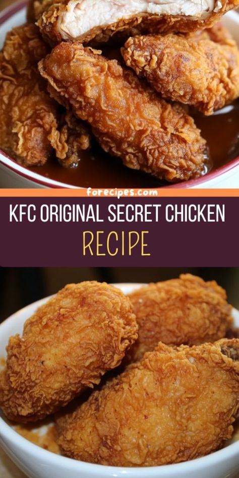 KFC Original Secret Chicken Recipe Kfc Hot Wings Recipe, Kfc Original Fried Chicken Recipe, Kfc Chicken Wings, Copycat Kfc Chicken, Kfc Secret Recipe, Kfc Fried Chicken Recipe, Kfc Style Chicken, Kfc Original Recipe, Kfc Fried Chicken