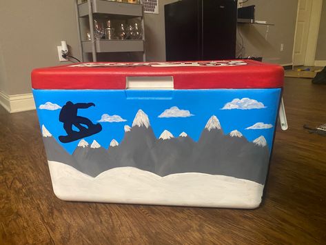 Frat Cooler Snowboarding, Frat Formal, Snowboarding Mountains, Formal Cooler Ideas, Fraternity Formal, Formal Cooler, Cooler Ideas, Frat Coolers, Fraternity