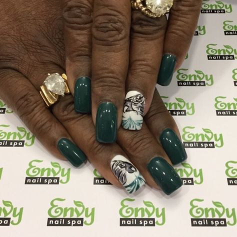 Eagles Football Nails, Eagles Nails, Eagles Design, Sports Nails, Football Nails, Gel Nail Art Designs, Eagles Football, Nail Envy, Gel Nail Art