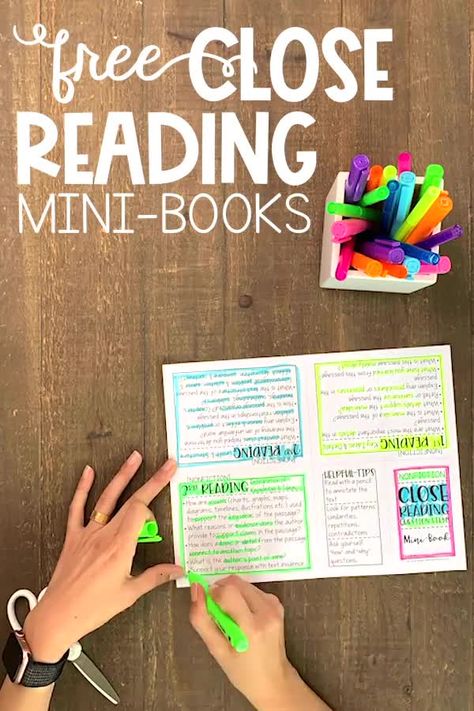 Close Reading Anchor Chart, Reading Strategies Anchor Charts, Anchor Charts First Grade, Close Reading Strategies, Teaching Critical Thinking, Close Reading Passages, Reading Lesson Plans, Reading Bookmarks, Free Teaching Resources