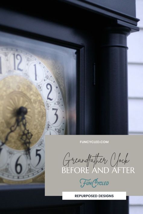 For this week’s makeover, I wanted to share a grandfather clock that we recently redid. When you paint a clock, you have to be very careful to take out or tape off all the mechanics so nothing gets paint on it. We did that with this piece and then painted it with Benjamin Moore’s Midnight Dream 2129-10. Check out the full before and after on our blog. Painted Grandfather Clock, Kitchen Cabinet Painting, Cabinet Painting, Clock Painting, Painting Furniture, Grandfather Clock, Upstate Ny, Paint Furniture, Painting Cabinets