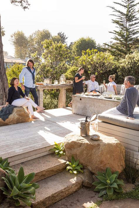 Scott Shrader, Html Projects, 1920s Cottage, Rock Steps, California Backyard, Ocean Home, Backyard Entertaining, Ocean House, California Coastal