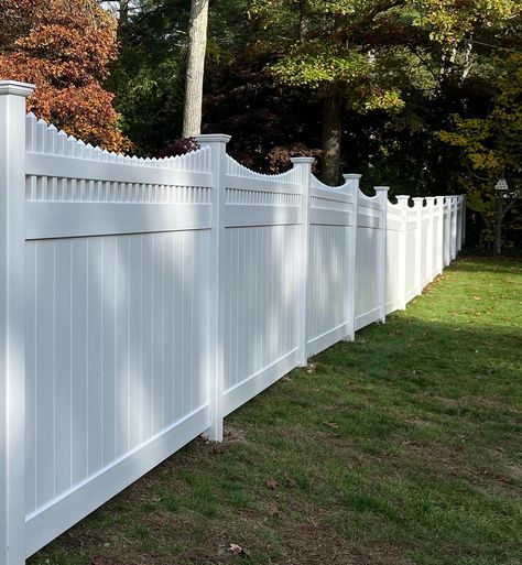 White Pool Fence, House Fence Design, White Fence, Fence Doors, Fencing & Gates, Privacy Fences, Pool Fence, Yellow Houses, Garden Fencing