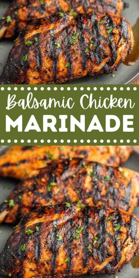 Balsamic Chicken Marinade, Grilled Sides, Asian Marinade For Chicken, Balsamic Chicken Marinades, Balsamic Chicken Breast, Healthy Chicken Marinade, Chicken Breast Marinade, Balsamic Chicken Recipes, Balsamic Marinade