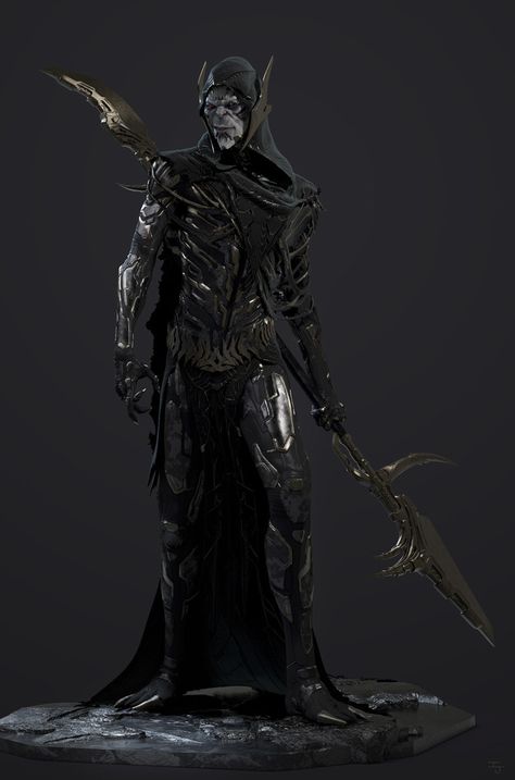 ArtStation - Avengers: Infinity War - Corvus Glaive 'Final', Ian Joyner Ryan Meinerding, Hood Cloak, Corvus Glaive, Thanos Marvel, Comic Villains, Marvel Characters Art, Black Order, Marvel Comic Universe, Avengers Infinity