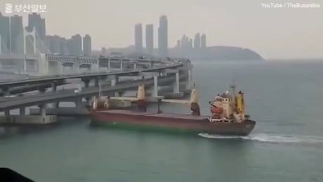 Drunk Russian cargo ship captain veered off course and crashed into a busy South Korean bridge National Doctors Day, Road Bridge, Sea Of Japan, Cargo Ship, World Water Day, Accidents Happen, Wow Video, Cargo Shipping, Crafts Hacks