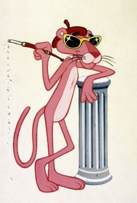 Pink Panther Pink Cartoon, Prada Marfa, Pink Panther, Panther, Prada, Graffiti, Pink