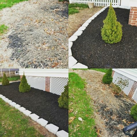 Lawn Makeover, Landscaping Makeover, Landscape Lights Diy, Front Landscape, Simple Landscaping, Front Yards Curb Appeal, Garden Globes, Fairy Garden Furniture, Rock Landscaping