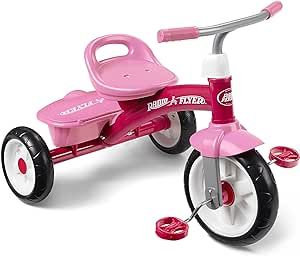 Radio Flyer Pink Rider Trike, Outdoor Tricycle for Toddlers Age 3-5 (Amazon Exclusive) Pink Radio, Toddler Tricycle, Fitness Toys, Toddler Bike, Sports Wagon, Kids Ride On Toys, Radio Flyer, Tech Toys, Leather Boots Heels