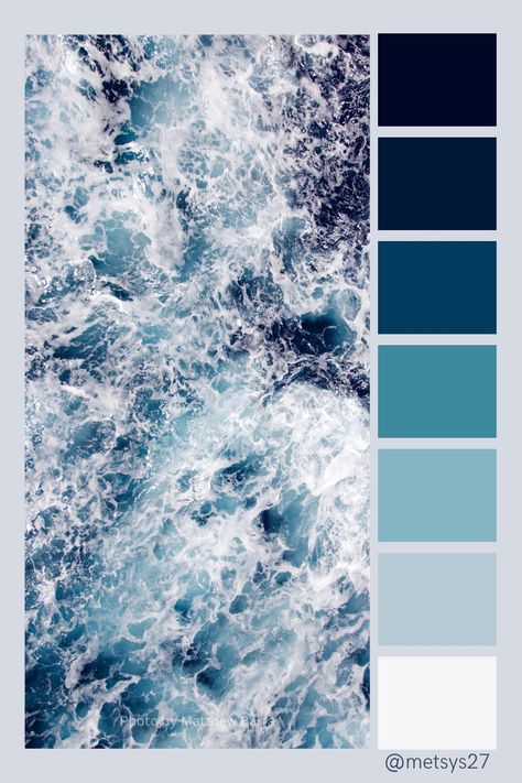 Ocean Blues Palette, Ocean Tones Colour Palettes, Ocean Colors Aesthetic, Colors Of The Ocean, Ocean Themed Color Palettes, Ocean Theme Restaurant, Ocean Colours Palette, Ocean Theme Mood Board, Ocean Theme Color Palette