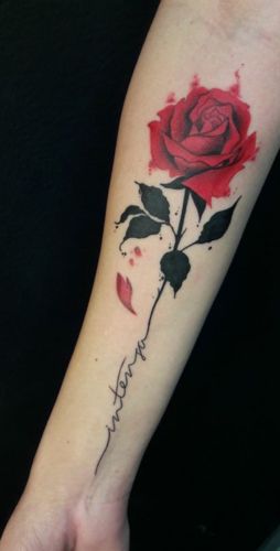 I feel that intense is a word that can define many of us. Tattoo Ideas Unique For Women Hand, Red Rose Tattoos For Women, A Rose Tattoo, Tattoo Wallpaper, Rose Tattoos For Women, Airbrush Tattoo, Unalome Tattoo, Red Rose Tattoo, Tattoo Zeichnungen