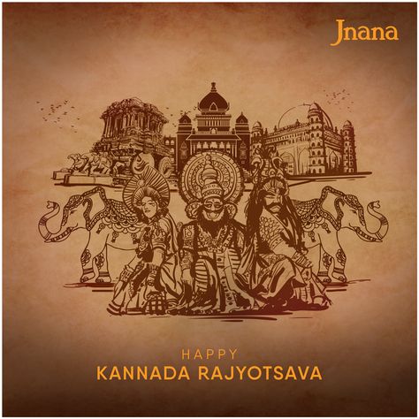 One state, many worlds. You will find it only in Karnataka. So when you are here on November 1st, you’ll witness colourful celebrations marking the formation of the state. It is Rajyotsava Day. This is also an excellent opportunity to learn the local language with a free web class in spoken Kannada. Karnataka Rajostava Wishes Image, Karnataka Culture Painting, Karnataka Culture Illustration, Kannada Rajyotsava Posters, Culture Of Karnataka, Karnataka Rajyotsava Drawing, Kannada Rajostava Images, Kannada Rajyotsava Images Hd, Karnataka Rajyotsava Images