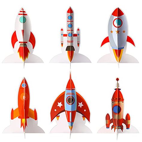 Outer Space Party Theme, Spaceship Birthday, Origami Rocket, Outer Space Party Decorations, Space Vbs, Outer Space Birthday Party, Rocket Cake, Space Party Decorations, 3d Table