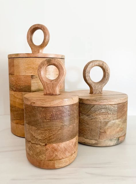 Wood Canisters, Copper Canisters, Coffee Canisters, Rust Sweater, Modern Boho Decor, Classic Kitchens, White Barn, Oval Platter, Canister Sets