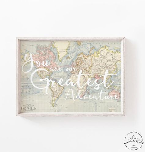 Nursery Wall Art Nursery Prints Travel Nursery Decor You | Etsy Travel Theme Decor, Our Greatest Adventure, Map Nursery, Travel Theme Nursery, Train Wall Art, Travel Nursery, Woodland Nursery Wall Art, Adventure Nursery, Nursery Wall Art Girl