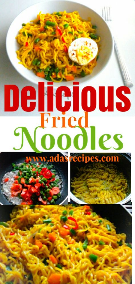 Delicious fried Noddles is a super tasty Nigerian food enjoyed by everyone, both young and old.It is prepared with assorted vegetables which made it a more healthy recipe. #nigerianfood #noddles #vegetables Fried Rice Nigerian Food Recipes, Indomie Recipe, Nigerian Indomie Recipe, Egg Noddle Recipes, Nigerian Spaghetti, Indomie Nigeria, Nigerian Noodles And Egg, Indomie Noodles, Noddle Recipes