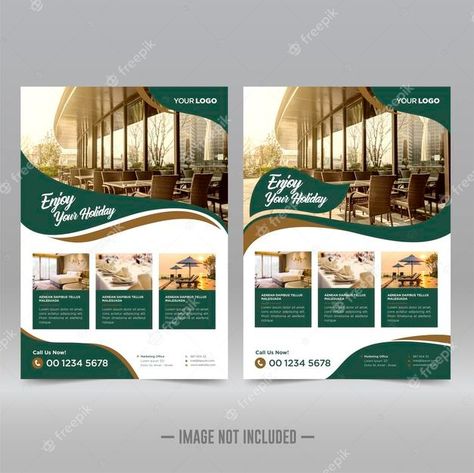 Premium Vector | Hotel & resort flyer design template Hotel Magazine Ad, Hotel Brochure Design Layout, Hotel Advertising Design, Hotel Flyer Design, Hotel Poster Design, Hotel Brochure Design, Hotel Magazine, Hotel Marketing Design, Hotel Poster