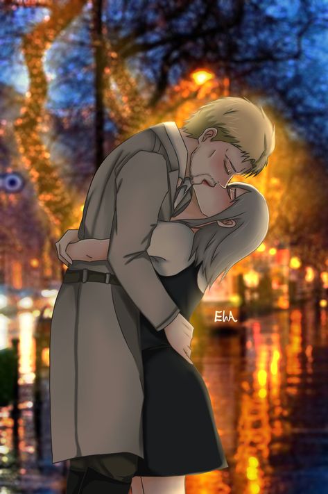 Reiner X Oc, Reiner Braun, Attack On Titan, Kiss, Deviantart, Anime, Art