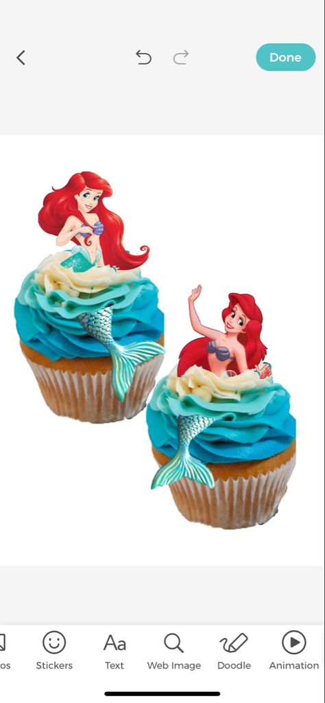 Ariel Cupcakes, Ariel Birthday Cupcakes, Ariel Cupcakes Ideas, Mermaid Tail Cupcake Cake, Cupcake Mermaid, Little Mermaid Cupcakes, Pink And Purple Mermaid Cupcakes, Ladybug Cupcakes, Mermaid Pool Parties