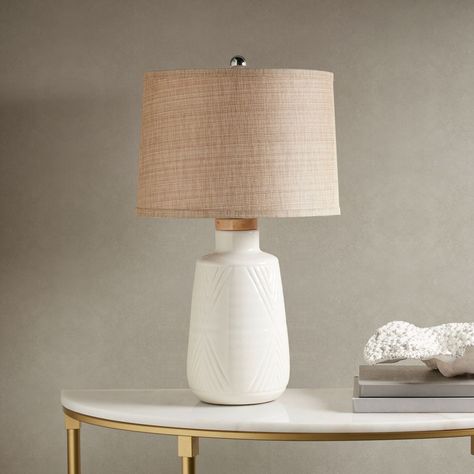 KT Ivory Ceramic Table Lamp - World Market Boho Table Lamp, Boho Style Room, Table Lamp Bedroom, Boho Texture, Unique Lamp, Side Table Lamps, Bohemian Modern, Lamp Bedroom, Ceramic Table Lamp