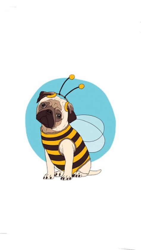 Bulldog Drawing, Bee Costume, Pug, Bulldog, Bee, Snoopy, Doodles, Memes, Drawings