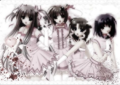 Cybergoth Anime, Dark Kawaii, Images Hello Kitty, Moe Anime, Dreamcore Weirdcore, Gothic Anime, Kawaii Aesthetic, Creepy Cute, Dark Anime