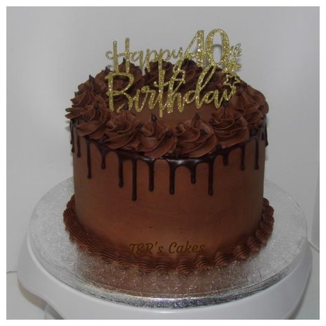 Chocolate Cake With Silver Decoration, Chocolate Birthday Cake Decoration, 75 Birthday, Chocolate Drip Cake, 18th Birthday Cake, Chocolate Cake Decoration, Birthday Cakes For Men, Birthday Cake Chocolate, Chocolate Drip