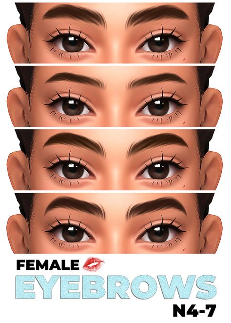 Cc Eyebrows, Sims Makeup, Los Sims 4 Mods, Sims 4 Cc Eyes, Sims 4 Cas Mods, Sims Packs, Pelo Sims, Skin Details, The Sims 4 Packs