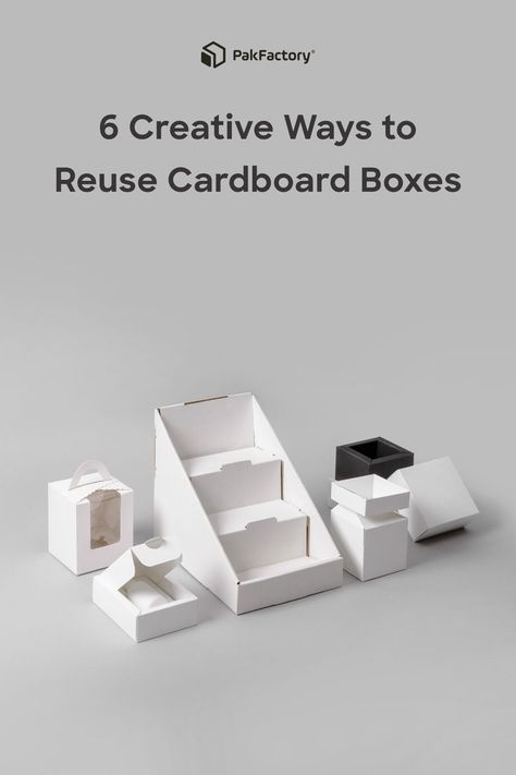 Discover 6 fun and useful ways to reuse cardboard boxes in your office space! Reuse Cardboard Boxes, Box Decoration, Packaging Boxes, Packaging Design Inspiration, Bottle Design, Cardboard Box, Box Packaging, Office Space, Bookends