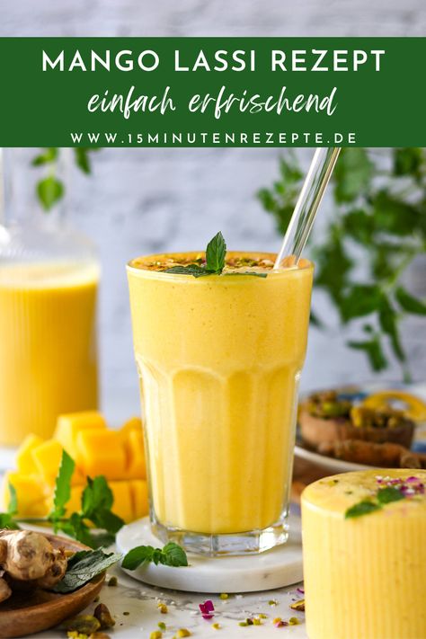 Mein Mango Lassi ist ganz einfach und super schnell in 3 Minuten zubereitet. Das sommerliche und erfrischende Rezept findest du auf meinem Blog. Mango Lassi, Smoothie, Low Carb, Food And Drink, Mango, Drinks, Quick Saves, Low Carb Recipes