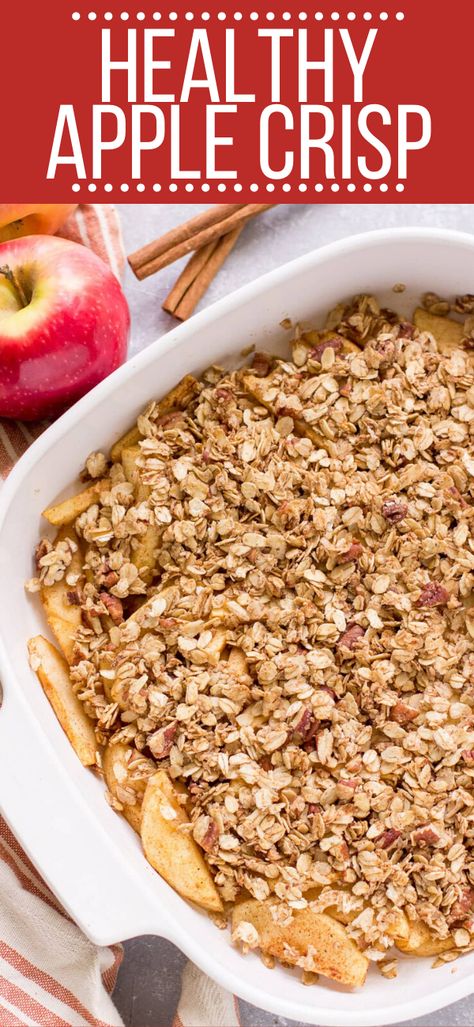 Healthy Apple Crisp Recipe, Apple Recipes Easy Healthy, Couple Recipes, Apple Crisp Recipe Healthy, Heart Healthy Desserts, Healthy Apple Desserts, Healthy Apple Crisp, Apple Recipes Healthy, Brain Healthy Foods