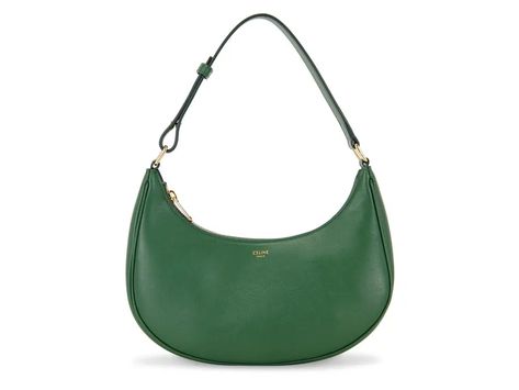 This Green Celine Ava Bag is Perfect for Fall - PurseBlog Designer Green Shoulder Bag, Green Bag Aesthetic, Luxury Chic Green Shoulder Bag, Elegant Green Baguette Bag, Green Designer Bag, Designer Green Shoulder Bag For On-the-go, High-end Green Shoulder Bag, Celine Ava Bag, Celine Green Bag