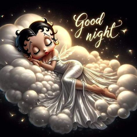 Betty Boop Good Night, Photos Of Good Night, Red Hair Men, Good Night Wallpaper, Betty Boop Classic, Good Night Funny, Yoda Funny, Black Betty Boop, Betty Boop Cartoon