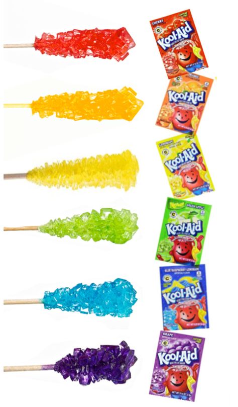 Make your own rock candy using kool-aid! My kids loved this edible science experiment! #rockcandy #rockcandyrecipe #koolaidrockcandy #rockcandyexperiment #rockcandyeasy #koolaidrecipes #koolaidrockcandyrecipe #scienceexperimentskids #scienceforkids #growingajeweledrose Rock Candy Experiment, Rock Candy Recipe, Edible Science, Make Rock Candy, Candy Experiments, Candy Science, Kid Experiments, Candy Recipes Homemade, Homemade Candies