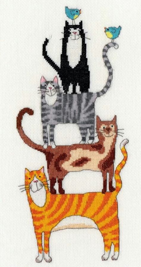 Bothy Threads Cross Stitch, Cross Stitch Cats, Cat Cross Stitches, Bothy Threads, Cat Cross Stitch Pattern, Cross Stitch Borders, Cat Cross Stitch, Cross Stitch Animals, Cross Stitches