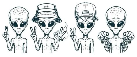 Cartoon Stencil, Alien Tattoo Design, Alien Tattoo Ideas, Scary Alien, Character Tattoos, All Black Tattoos, Weird Drawings, Alien Drawings, Pyrography Patterns