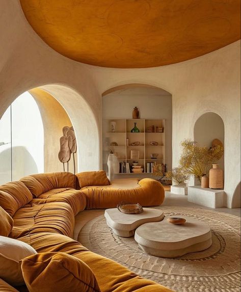 70s Interior Design, Mediterranean Living Room, 70s Interior, Mediterranean Living, Living Room Styles, Room With Fireplace, Living Room Decor Cozy, Architecture Interiors, Living Room With Fireplace