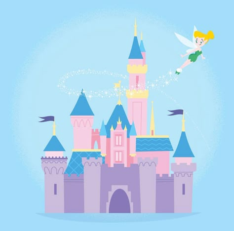 Disney Castle Animation, Princess Castle Drawing, Castle Drawing Easy, Disney Castle Drawing, Sleeping Beauty Castle Disneyland, Daniel Clark, Castle Embroidery, Castle Nursery, Disneyland Party