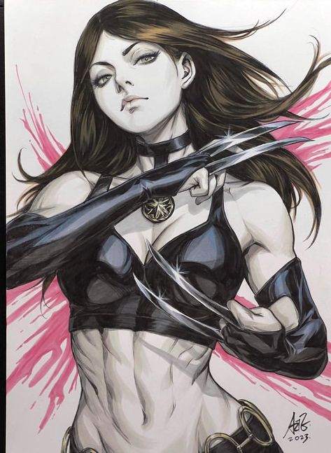 Laura Kinney X-23, Artgerm Sketch, Lady Wolverine, Artgerm Art, Stanley Lau, Stanley Artgerm, Breathe Art, Laura Kinney, Anime Elf